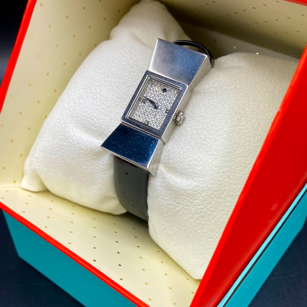Kate Spade Bow shaped Rhinestone face watch